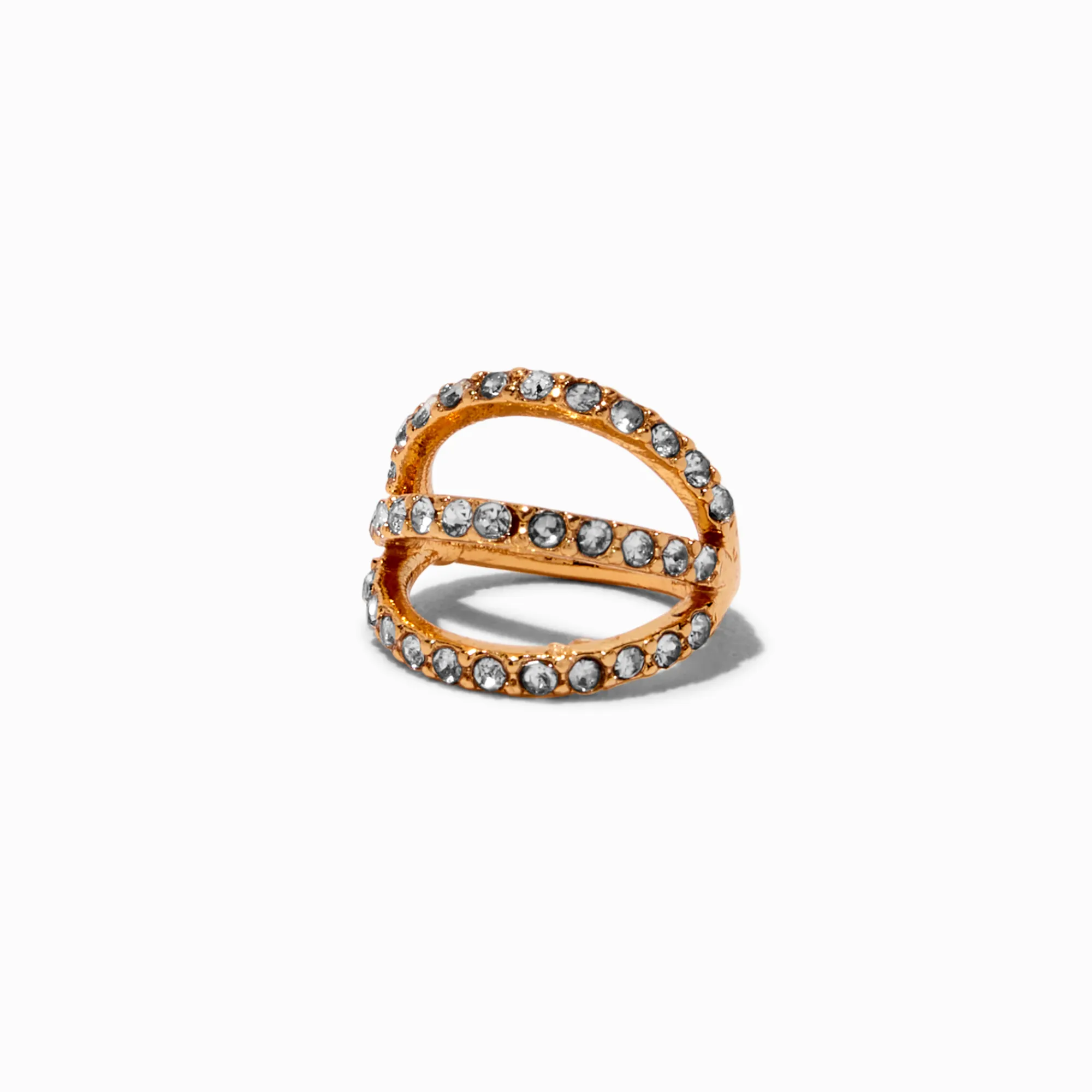 Claire's Bijoux De Piercing-Boucle d'oreille à charnière pour cartilage 1,0 mm triple rang torsadée couleur dorée