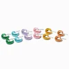 Claire's Anneaux-Boucles d’oreilles arc-en-ciel texturé - Lot de 6