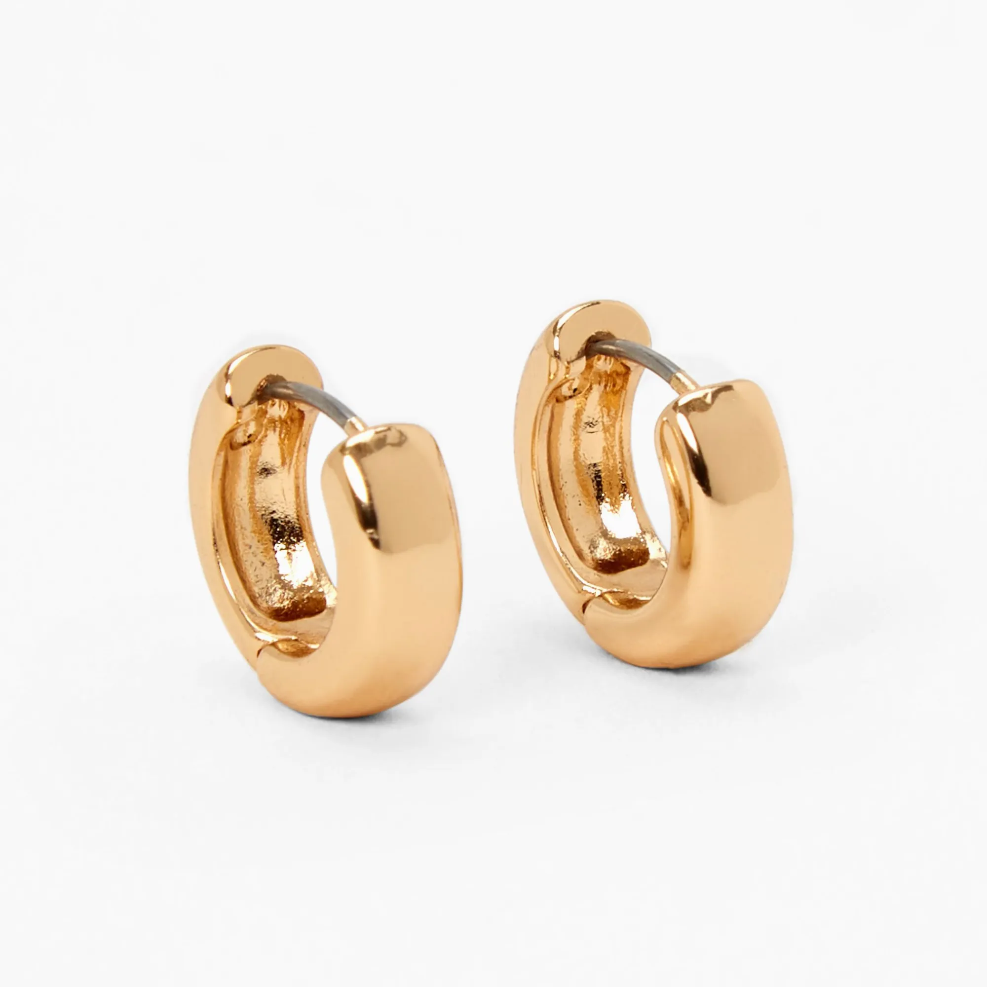 Claire's Anneaux-Boucles d’oreilles huggies 15 mm couleur dorée