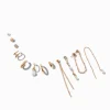 Claire's Anneaux|Clous D'oreilles-Boucles d’oreilles superposables glamour couleur dorée - Lot de 12