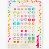 Claire's Clips Et Autocollants-Boucles d'oreilles autocollantes avec strass arc-en-ciel Claire's Club - Lot de 30