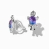 Claire's Clips Et Autocollants|Clous D'oreilles-Boucles d'oreilles à clip pierres bleues et violettes tortue couleur argentée