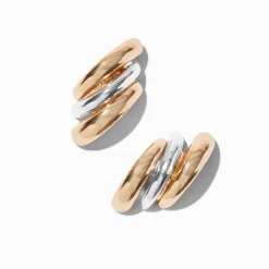 Claire's Anneaux-Boucles d'oreilles grappes en métaux mixtes