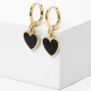 Claire's Anneaux-Boucles d'oreilles huggies cœur 10 mm couleur dorée