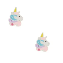 Claire's Clous D'oreilles|Bijoux Premium-Boucles d'oreilles sorbet licorne en argent