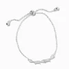 Claire's Clous D'oreilles|Bracelets-Bracelet bolo géométrique aux designs variés en zircon cubique couleur argentée