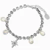 Claire's Bracelets-Bracelet à breloques avec chaîne en strass étoile couleur argentée