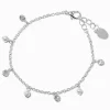 Claire's Clous D'oreilles-Bracelet confetti perle d’imitation et zircon cubique couleur argentée