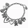 Claire's Bracelets-Bracelet de chaîne breloque maximaliste couleur argentée