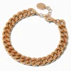 Claire's Bracelets-Bracelet de chaîne à maillons gourmette plats couleur dorée