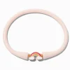 Claire's Bracelets-Bracelet en silicone arc-en-ciel rose pastel