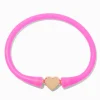 Claire's Bracelets-Bracelet en silicone cœur rose