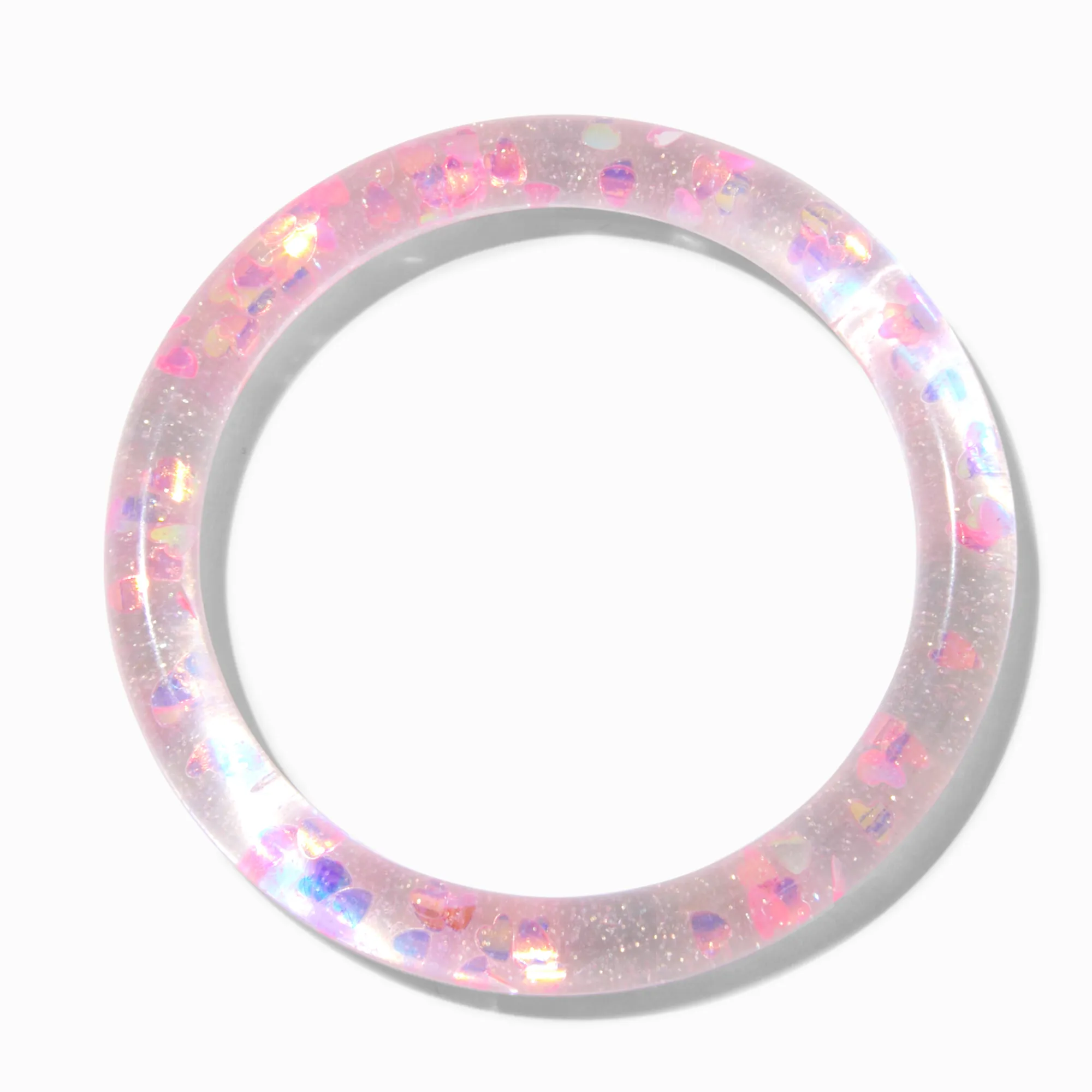 Claire's Bracelets-Bracelet fin bangle rempli d'eau rose Claire's Club