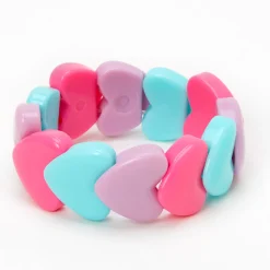 Claire's Bracelets-Bracelet élastique perlé cœur Claire's Club - Lilas