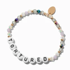 Claire's Bracelets-Bracelet élastique perlé « Tortured »