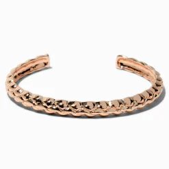 Claire's Bracelets-Bracelet manchette matelassé couleur doré rose