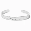 Claire's Bracelets-Bracelet manchette ondulé couleur argentée