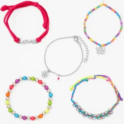 Claire's Bracelets-Bracelets arc-en-ciel fluo - Lot de 5