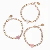 Claire's Bracelets-Bracelets avec breloques qui changent de couleur en fonction de l’exposition aux UV BFF cœur best friends - Lot de 3