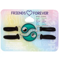 Claire's Bracelets-Bracelets d’humeur et d'amitié élastiques Yin Yang - Lot de 2