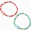 Claire's Bracelets-Bracelets élastiques breloque poisson perlée best friends - Lot de 2
