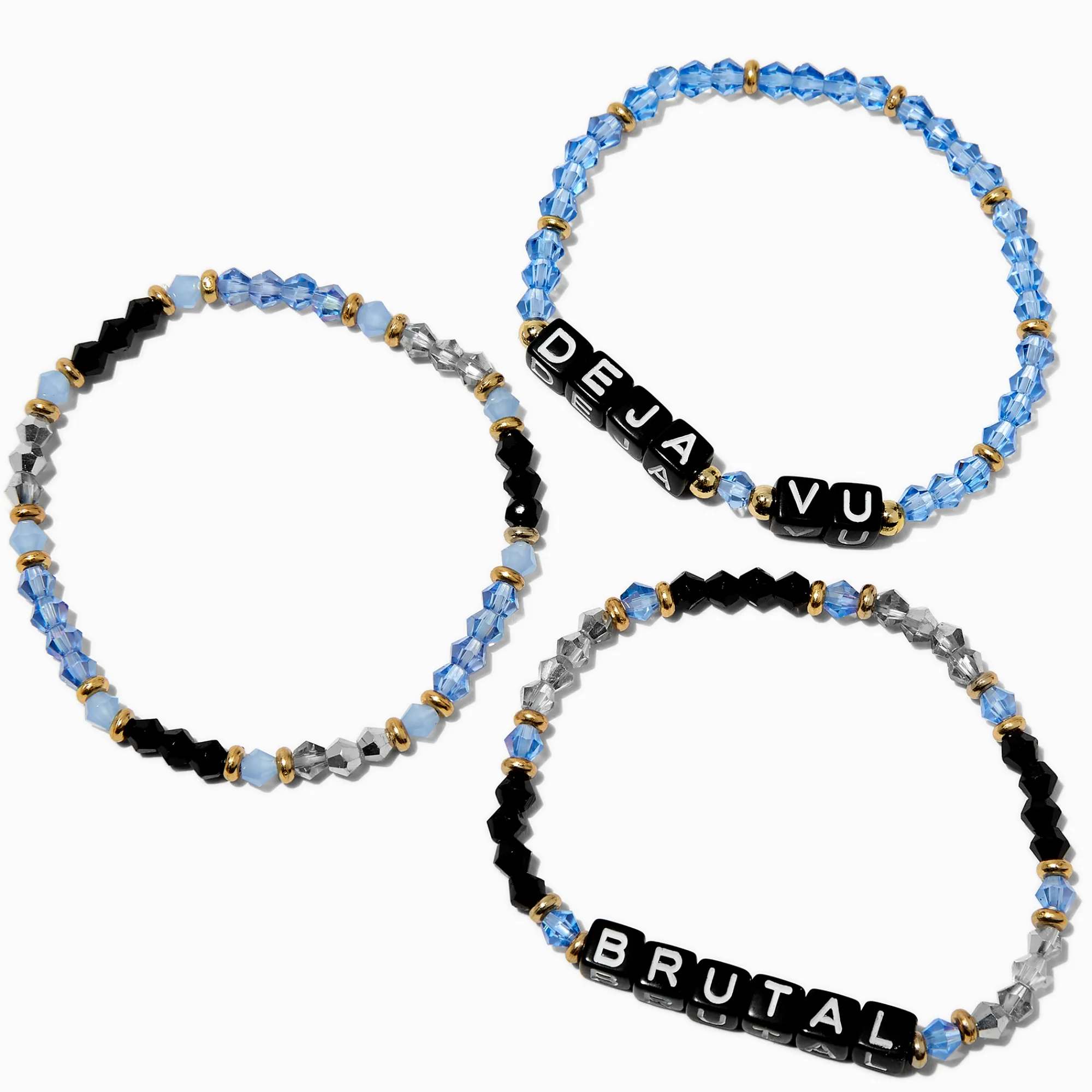 Claire's Bracelets-Bracelets élastiques perlés « Deja Vu » - Lot de 3