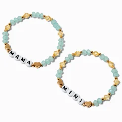 Claire's Bracelets-Bracelets élastiques perlés « Mama et Mini » best friends - Lot de 2