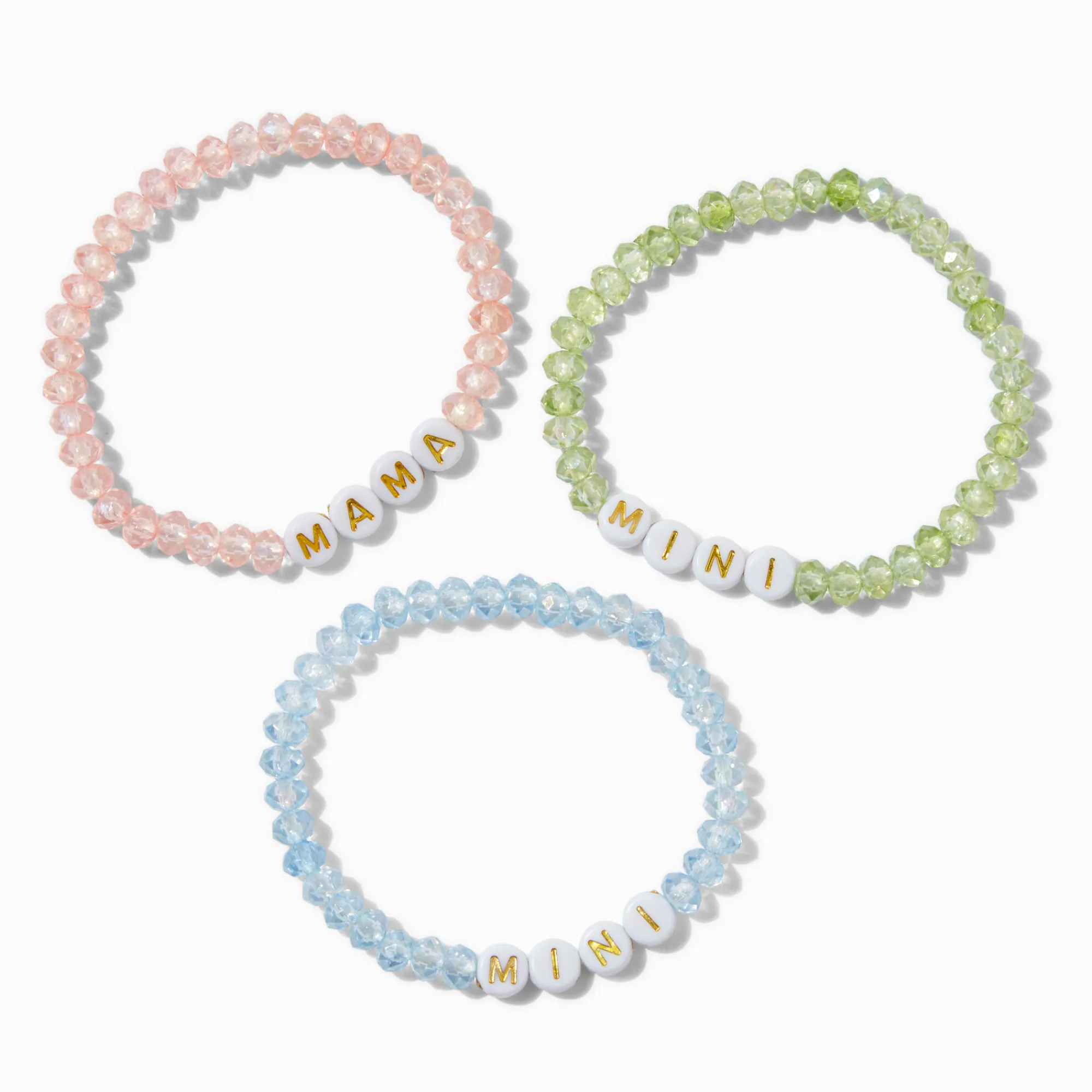 Claire's Bracelets-Bracelets élastiques perlés « Mama et Minis » best friends - Lot de 3