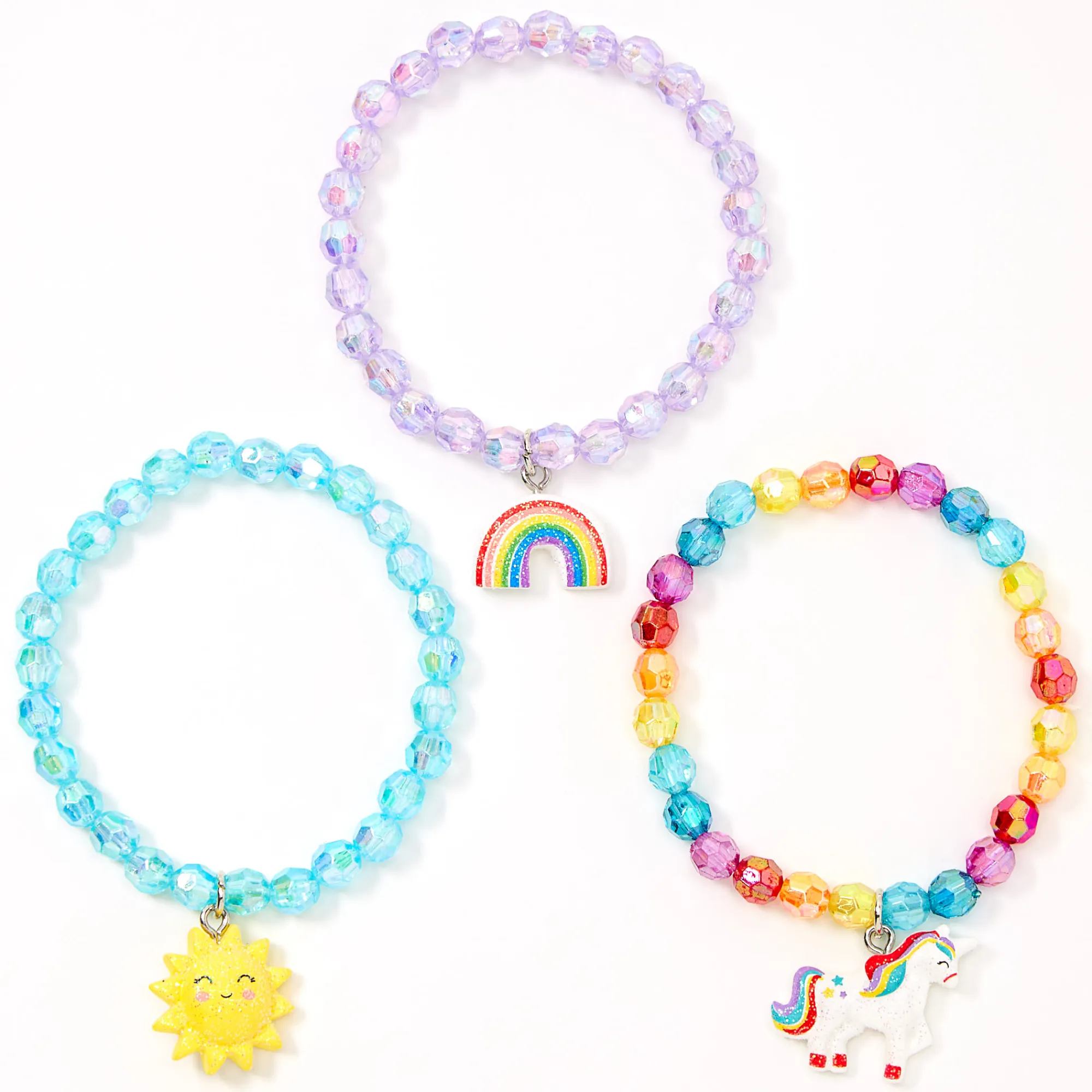 Claire's Bracelets-Bracelets élastiques perlés soleil magique Claire's Club - Lot de 3