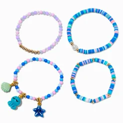 Claire's Bracelets-Bracelets élastiques perlés vie aquatique Claire's Club - Lot de 4