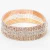 Claire's Bracelets-Bracelets élastiques triple rang de strass en métaux mixtes - Lot de 3