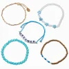 Claire's Bracelets-Bracelets perlés « Dreamer » bleus - Lot de 5