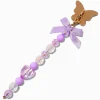 Claire's Gourdes Et Tasses-Breloque autocollante nœud lilas et papillon couleur dorée