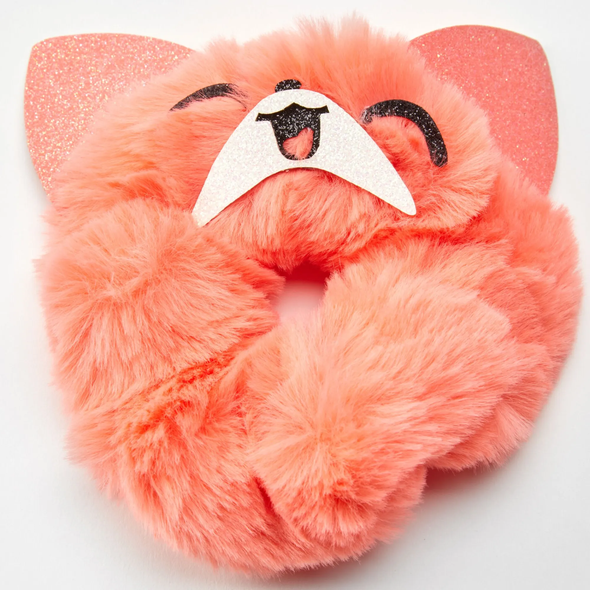 Claire's Chouchous-Chouchou corgi en fausse fourrure orange de taille moyenne