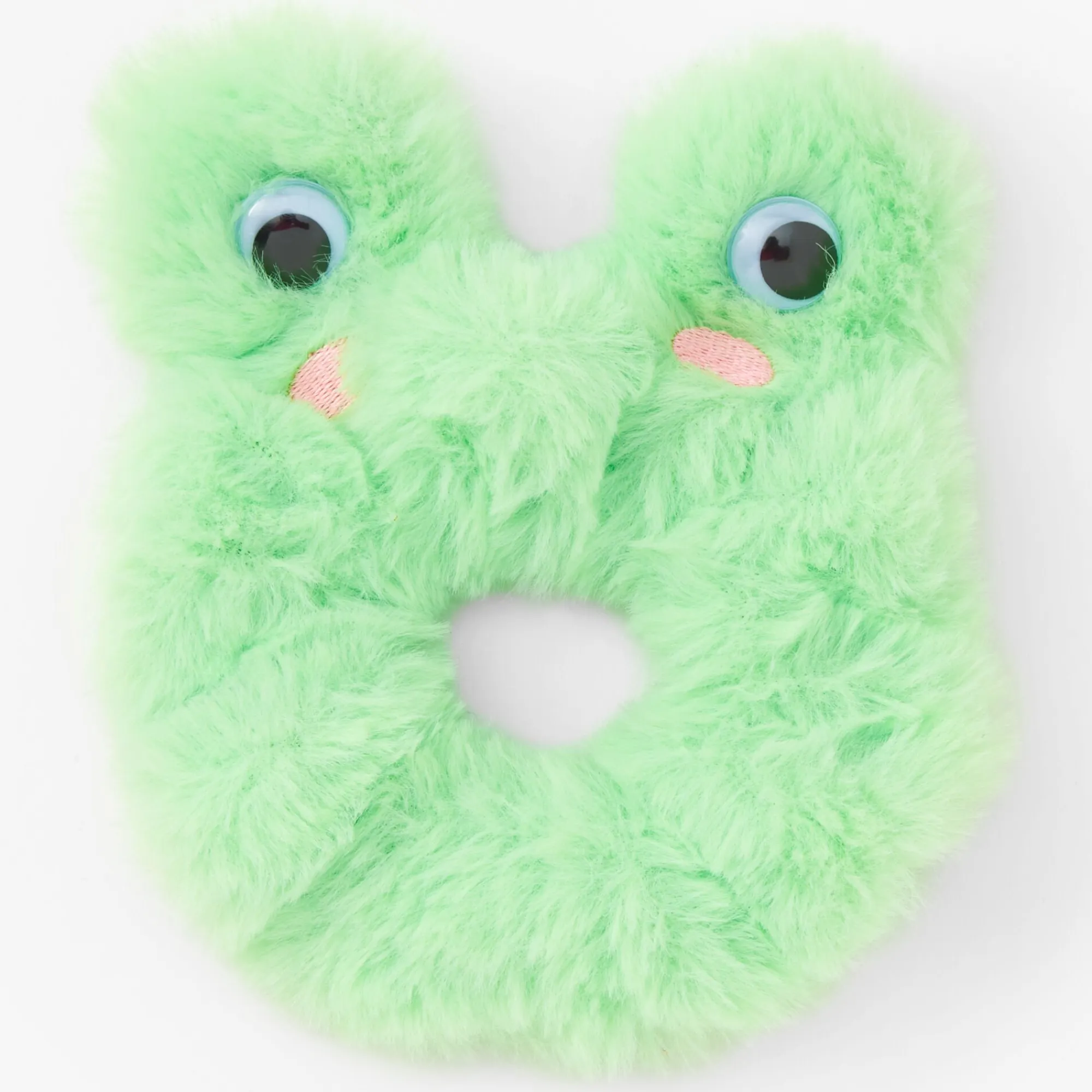 Claire's Chouchous-Chouchou grenouille en fausse fourrure vert de taille moyenne