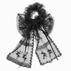 Claire's Noeuds Pour Cheveux-Chouchou à nœud en dentelle noir