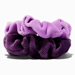 Claire's Chouchous-Chouchous côtelés violets - Lot de 2