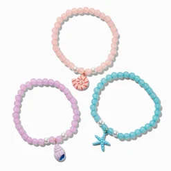Claire's Bracelets-Claire's Club Beach Beaded Stretch Bracelets - 3 Pack