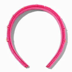 Claire's Bandeaux Et Serre-têtes-Claire's Club Pink Beaded Daisy Headband