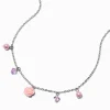 Claire's Colliers-Claire's Club Pink Rose & Pearl Charm Necklace