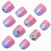 Claire's Ongles-Claire's Club Purple Mermaid Press On Vegan Faux Nail Set - 10 Pack