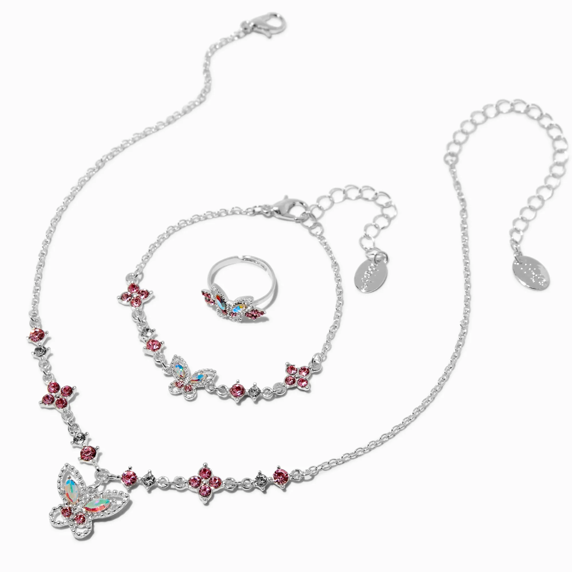 Claire's Parures De Bijoux-Claire's Club Special Occasion Butterfly Silver-tone Jewellery Set - 3 Pack
