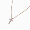 Claire's Colliers-Claire's Club Special Occasion Gold-tone Cross Pendant Necklace