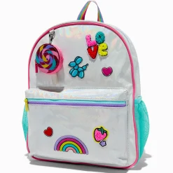 Claire's Sacs À Dos-Claire's Club White Holographic Candy Dome Backpack