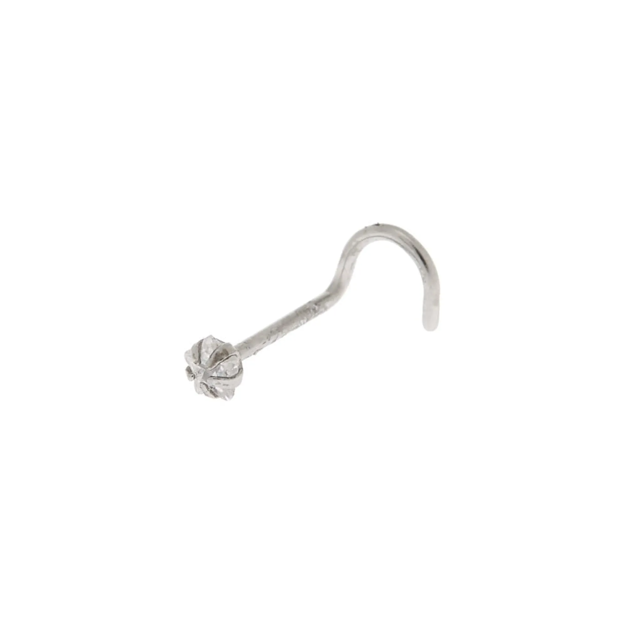 Claire's Clous D'oreilles|Bijoux De Piercing-Clou de nez 20 g étoile en zircon cubique d'imitation couleur argenté