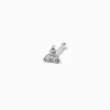 Claire's Bijoux Premium|Bijoux De Piercing-Clou de nez 0,6 mm avec trois strass sphériques couleur argentée