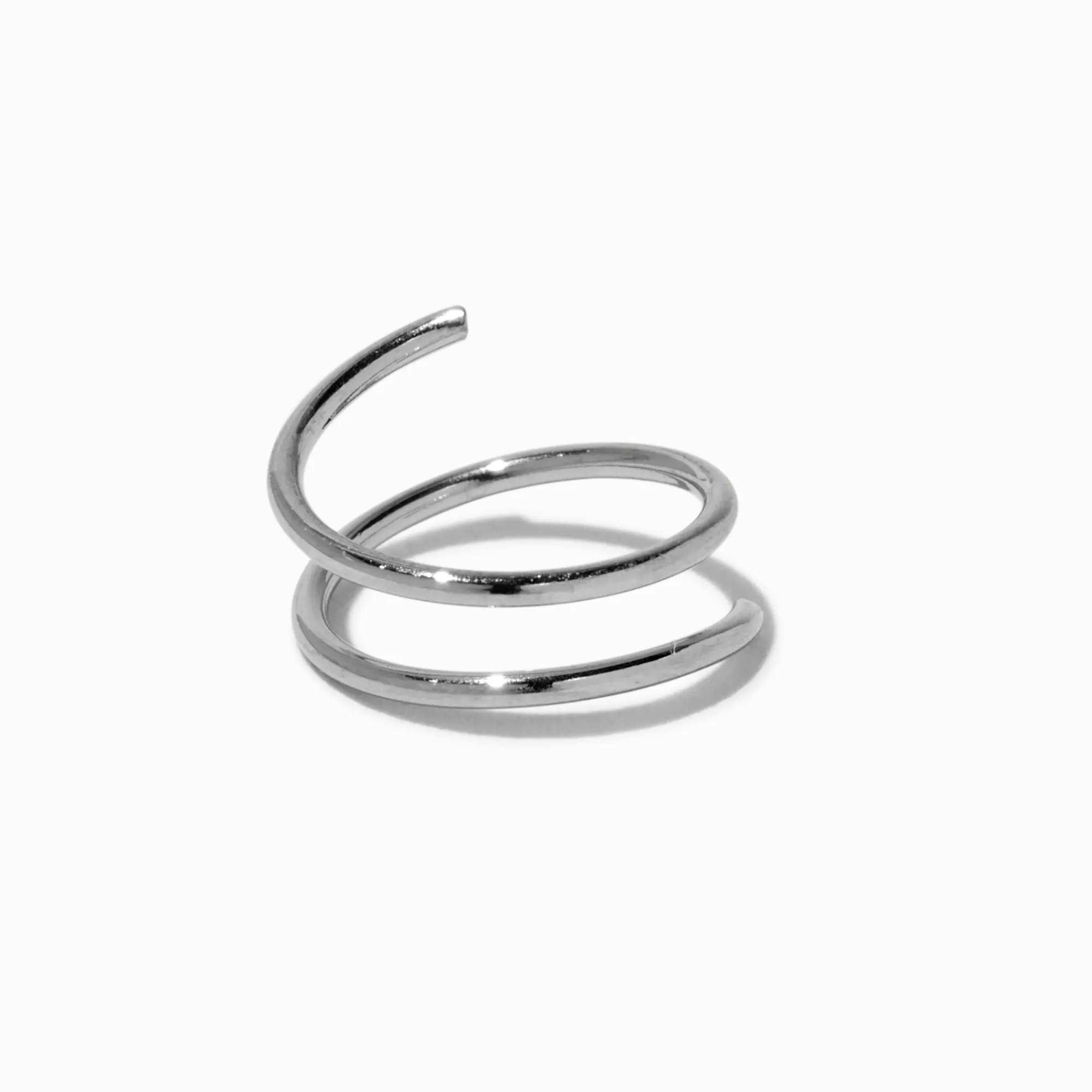 Claire's Bijoux De Piercing-Clou de nez spirale 0,8 mm en acier inoxydable couleur argentée
