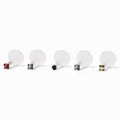 Claire's Bijoux Premium|Bijoux De Piercing-Clous arrière plat pour piercing labret basiques 1,2 mm en métaux mixtes - Lot de 5