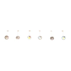 Claire's Bijoux De Piercing-Clous de nez avec strass aux designs variés 0,6 mm - Transparent, lot de 6
