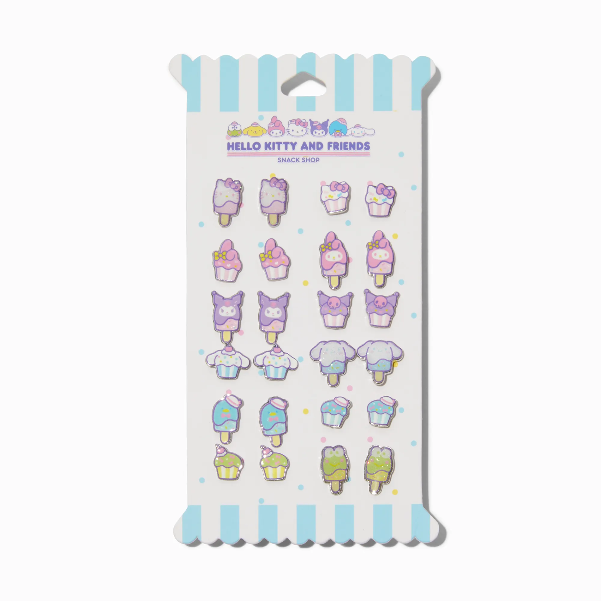 Claire's Clous D'oreilles-Clous d’oreilles Boutique de snacks Hello Kitty® And Friends - Lot de 12